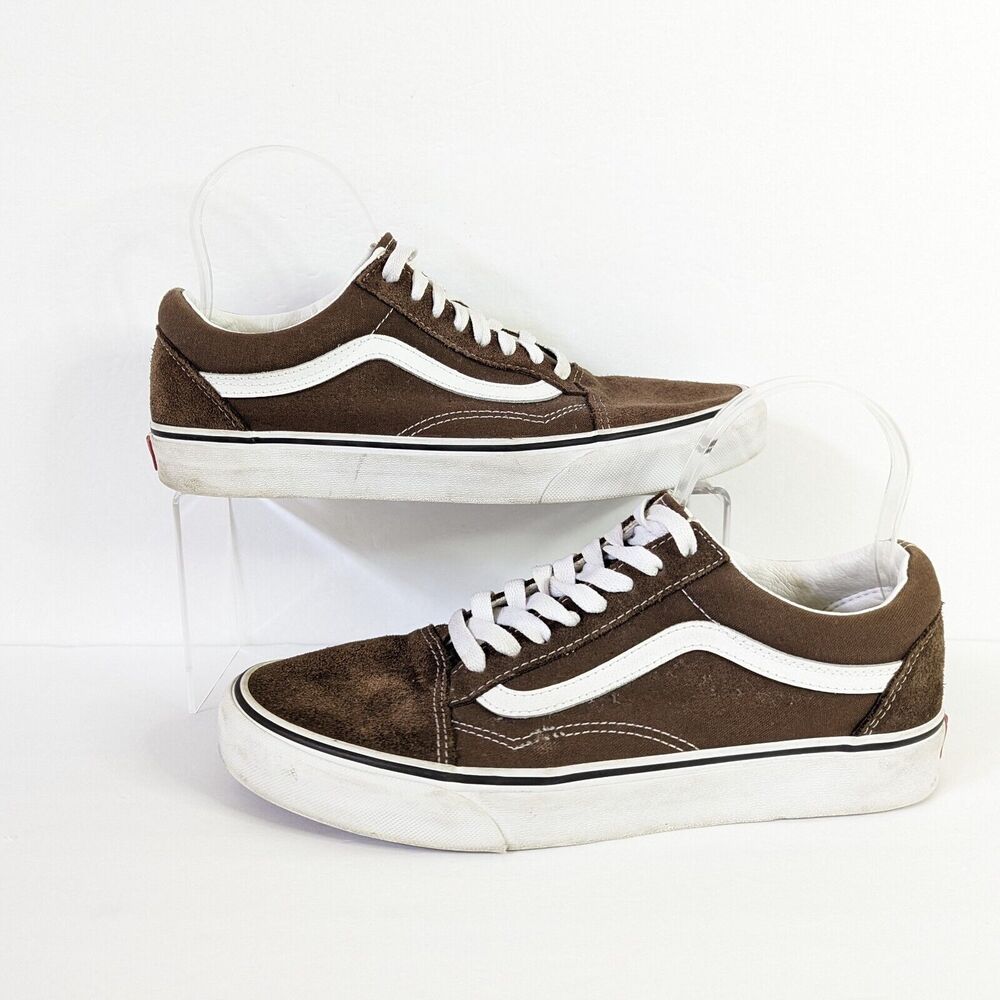 Vans Old Skool Chocolate Brown Suede Low Top Sneakers Men Size 9 Womens 10.5 - Picture 5 of 11